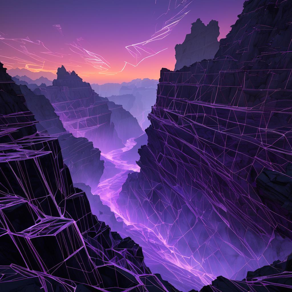 Twilight Molten Ravine with 3D Structures