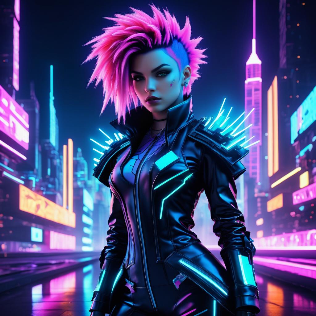 Neon Blaze: A Futuristic Rebellion