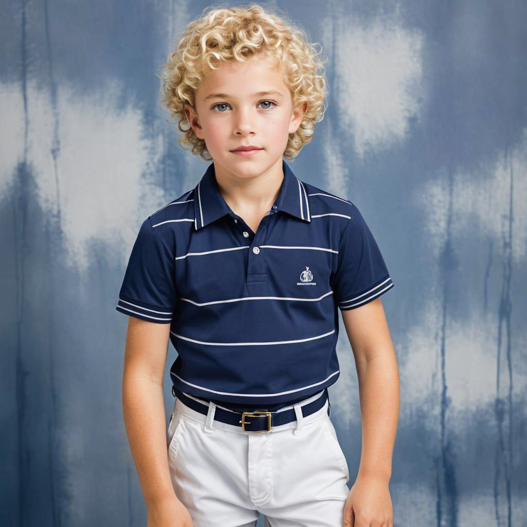 Excited Young Boy in Sailor Outfit