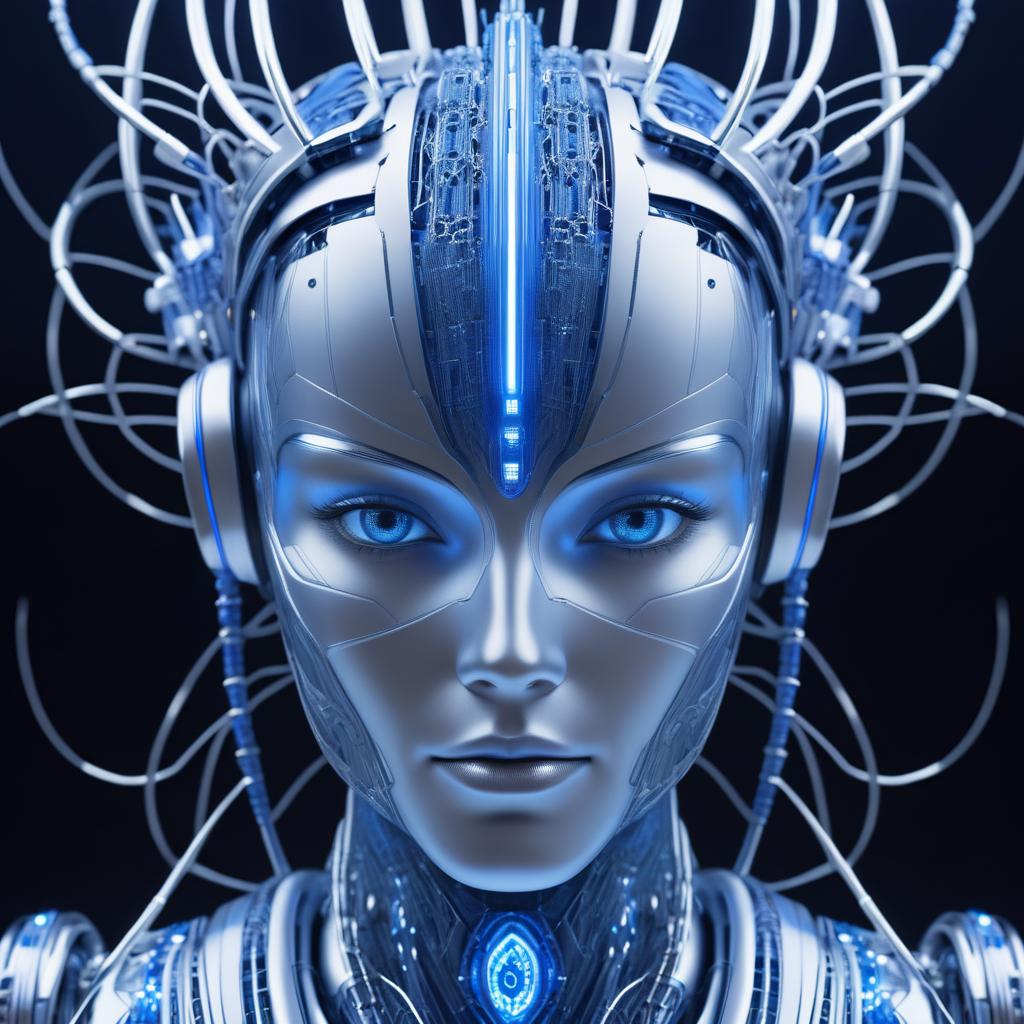 Futuristic Humanoid Robot Portrait