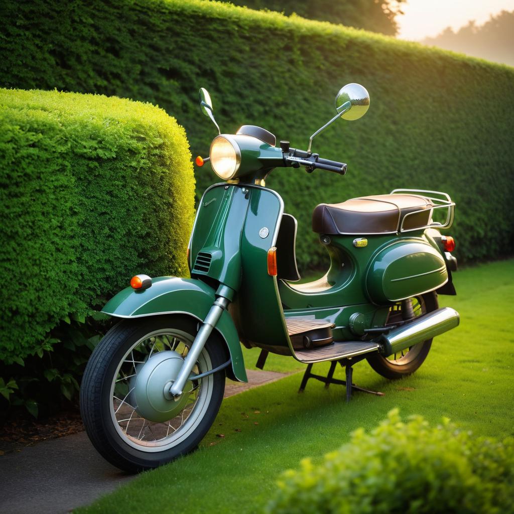 Nostalgic Moped Scene at Dusk