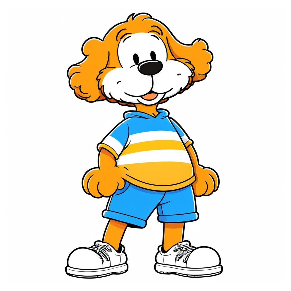 Colorful Garfield-Inspired Snoopy Illustration