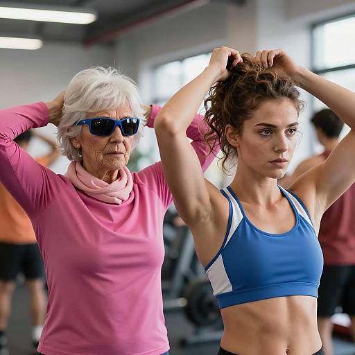 Dynamic Gym Portrait of Two Women
