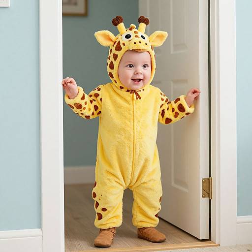 Baby in Giraffe Happy Meal Costume