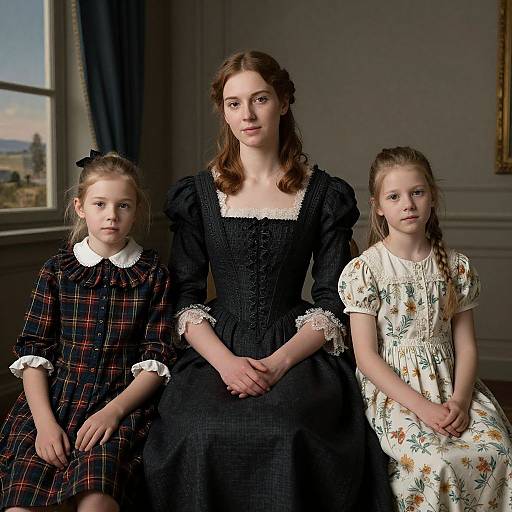 Classical Family Portrait with Children