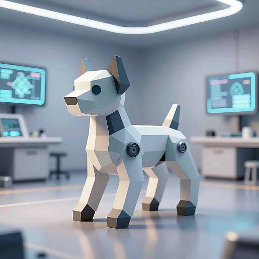 Low-Poly Sci-Fi Robot Dog