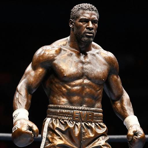 Evander Holyfield Statue Before Bronze