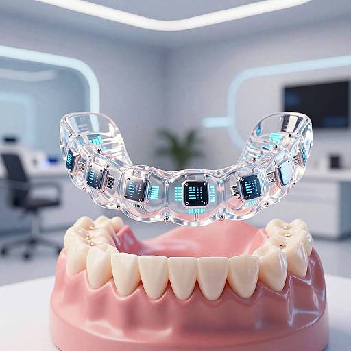 Futuristic AI Teeth Aligners Design