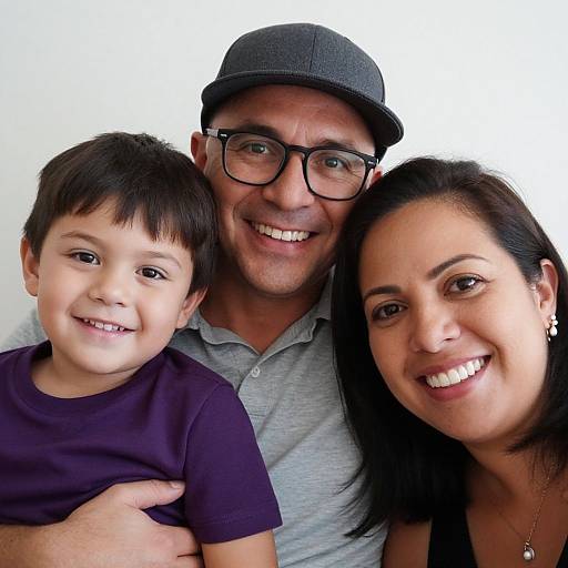 Warm Indoor Family Portrait Smiling