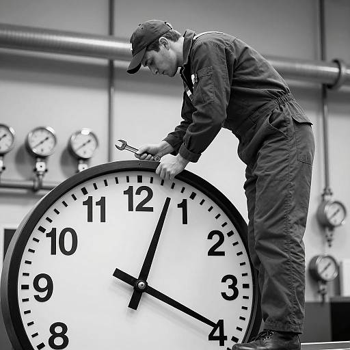 Industrial Timekeeper by the Clock Face