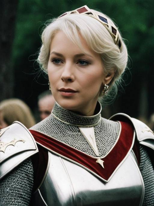 Elegant Woman in Excalibur Costume