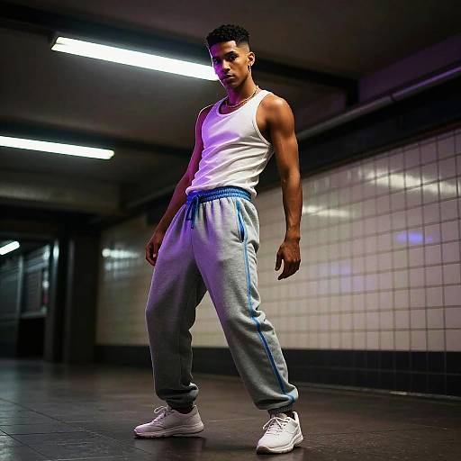 Hip Hop Dancer with Taper Cut Style