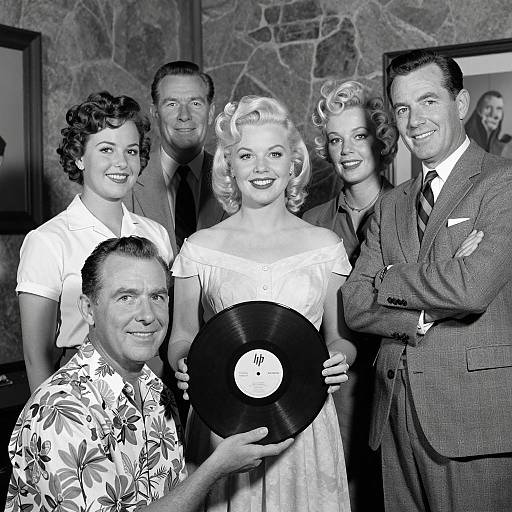1950s Group Holding Vinyl Record
