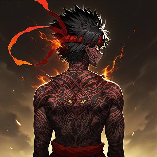 Illustration of Angra mainyu (fate), fate (series) in the style of Tetsurou (fe+)