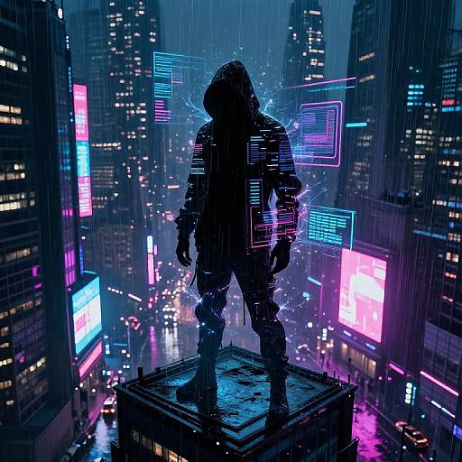 Shadow.exe Cyberpunk Neon Avatar