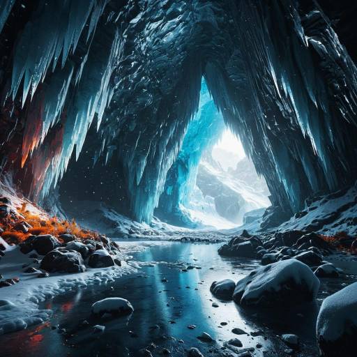 Photorealistic Ice Cavern Interior