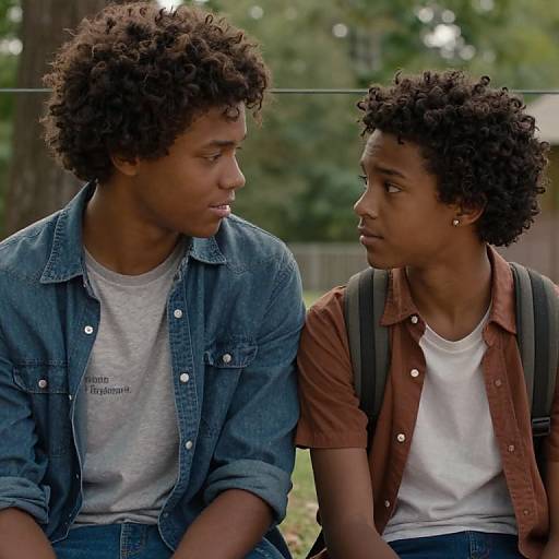 Jharrel Jerome & Ashton Sanders as Teenagers in Moonlight