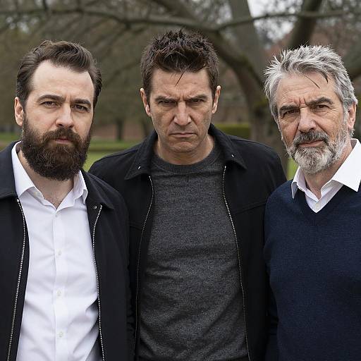 Outdoor Portrait of Three Diverse Men