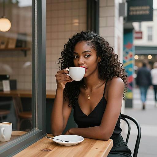 Café Portrait of a Stylish Woman
