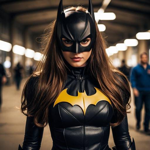 Woman in Batgirl Burnside Suit Costume
