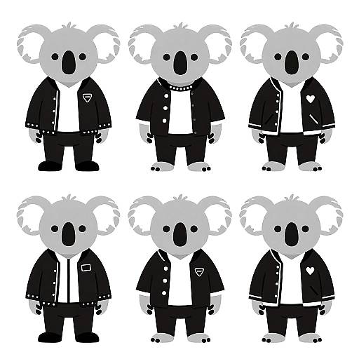New Wave Koalas in Punk Style
