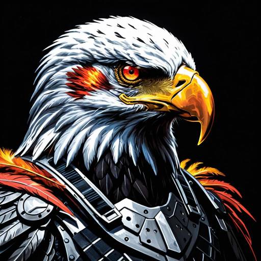 Futuristic American Eagle Warrior