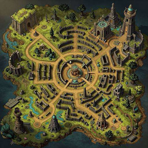 Intricate DnD 5e Fantasy Map