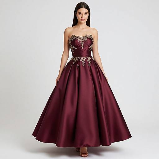 Elegant Evening Satin Ball Gown