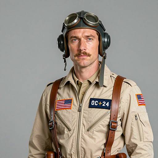 Stylish Space Cowboy Pilot Portrait