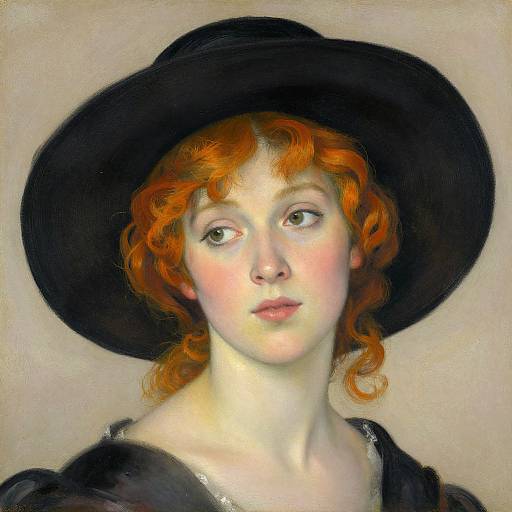 Portrait of Woman with Orange Curls