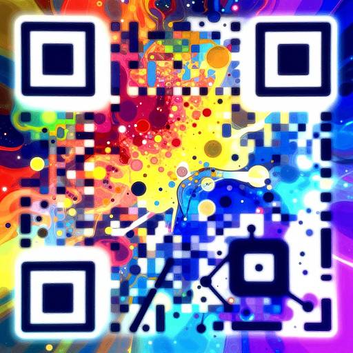 Futuristic Abstract QR Code Art