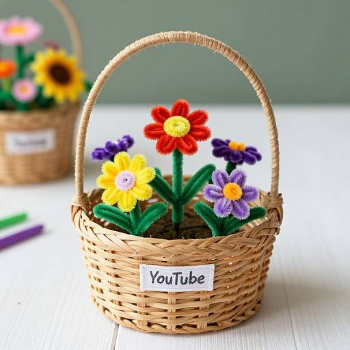 DIY Pipe Cleaner Basket for Small Flowers