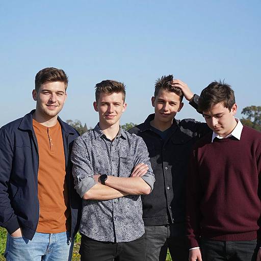 Four Friends Enjoying a Sunny Day