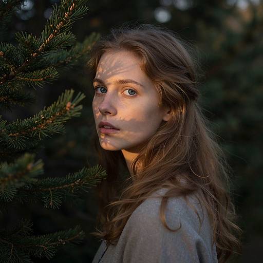 Ultrarealistic Slavic Woman in Twilight
