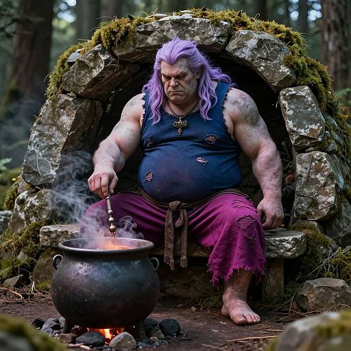 Rugged Warlock Brewing Potion