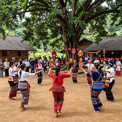 Vibrant Traditional Village Ceremony Dance