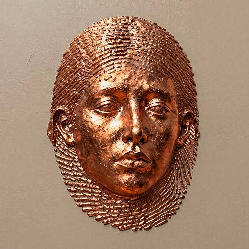 Hyperrealistic Fingerprint Woman Portrait