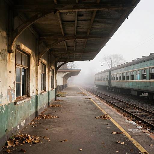 Eerie Vintage Train Station Abandonment