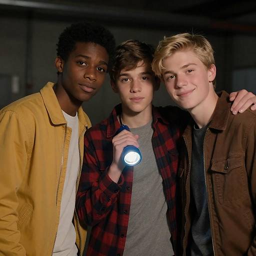 Teenage Boys in Industrial Ambiance