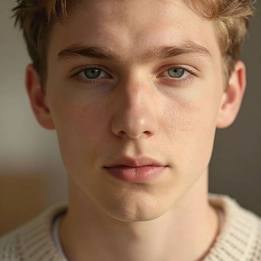 Serene Young Man Portrait at Dawn
