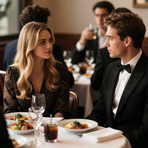 Intimate Restaurant Scene with Couples