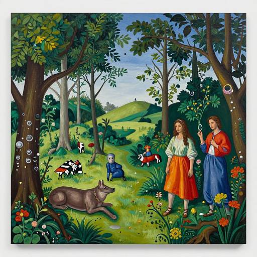 Modern Acrylic Interpretation of Enchanted Garden