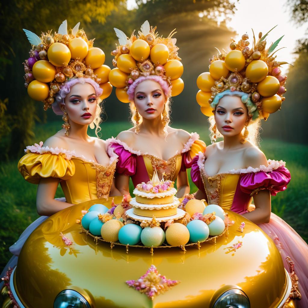 Fairy Food Fight in Baroque Glamour