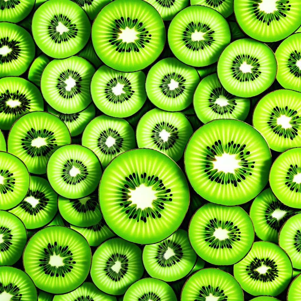 Vibrant Macro Kiwi: Culinary Art Display