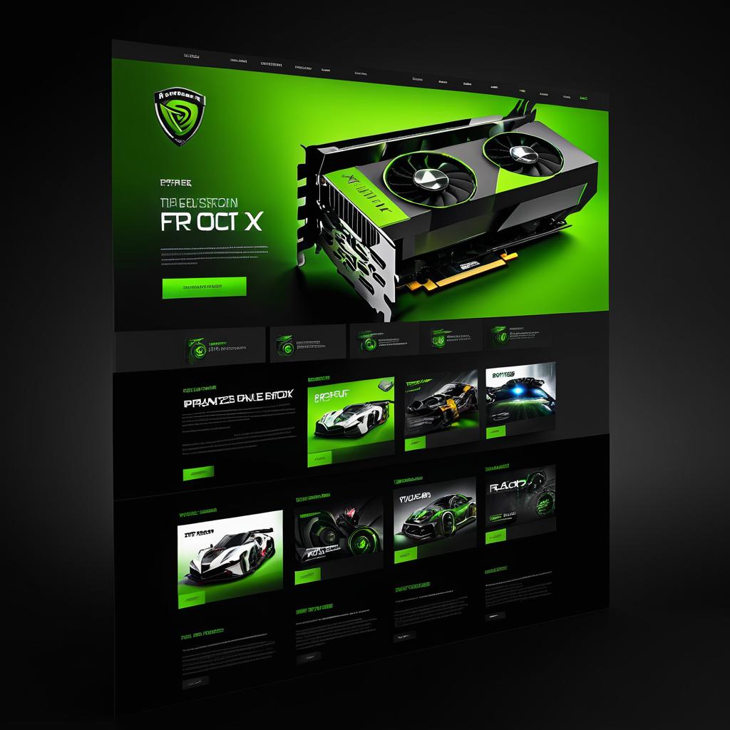 Visually Stunning NVIDIA Graphics Card Website