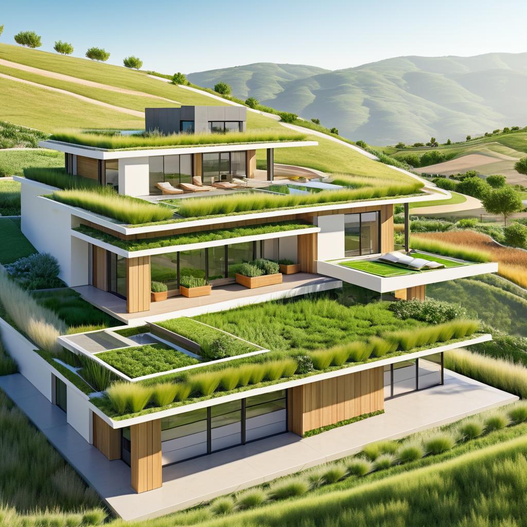 Sustainable Green Roof Home in Nature