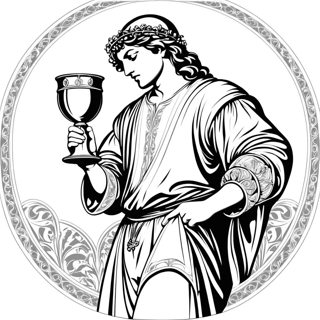 Renaissance Man Holding Chalice Design