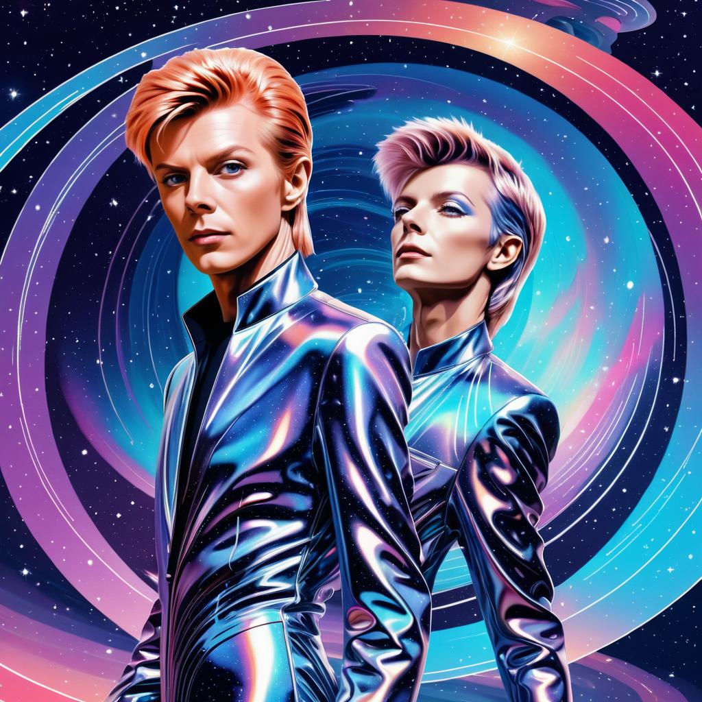 Futuristic Alien Portrait of David Bowie