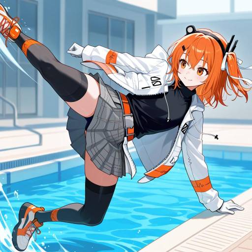 Adachi Rei in a Playful Pool Scene