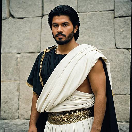 Realistic Greco-Roman Toga Costume Portrait
